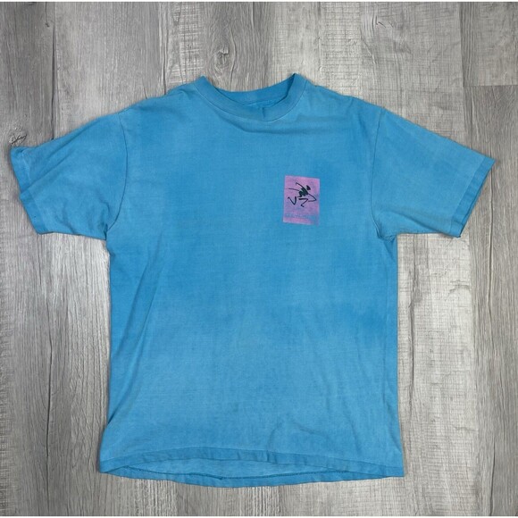 Vintage 80s Ocean Pacific Frank Sinatra Shirt Large Surf Comp Blue Beach Rare V - Picture 2 of 14